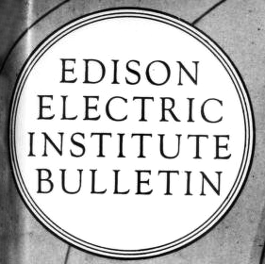 Edison Electric Institute. EEI Bulletin 19331974 Free Texts Free
